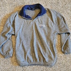 Vintage Dallas Cowboys NFL Grey Quarter-Zip Pullover with Navy Lining